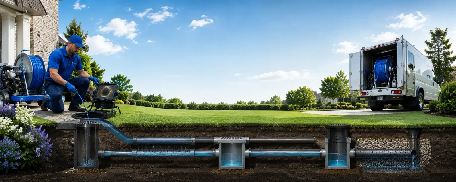Outdoor drain cleaning information for Yeoman, IN